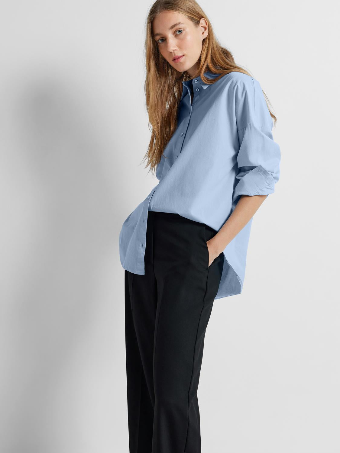 SELECTED FEMME - DINA-SANNI SKJORTE - Cashmere Blue